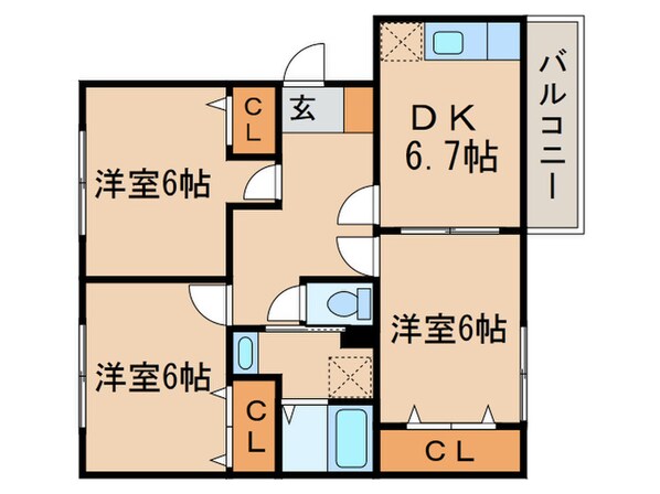 ルミエール興戸の物件間取画像